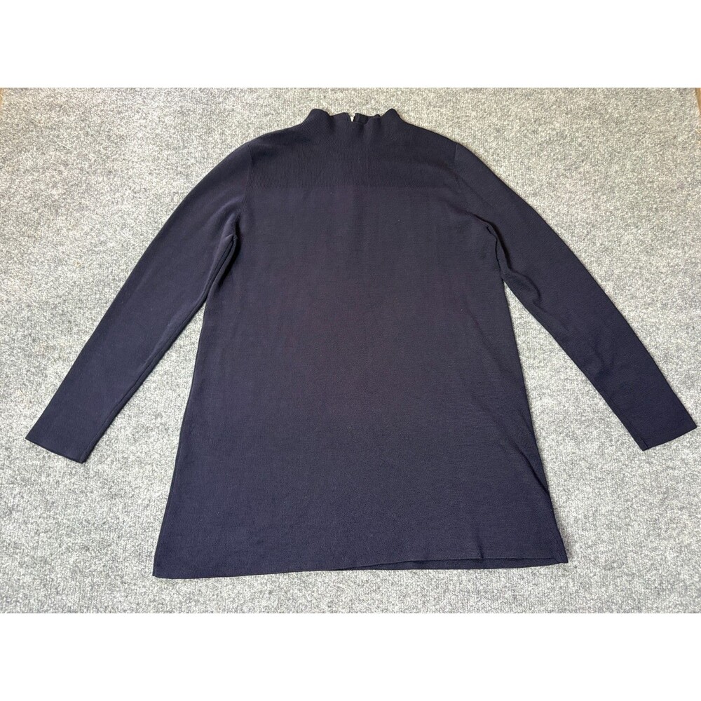 COS Sweater Womens Medium 1/4 Zip Back  Blue